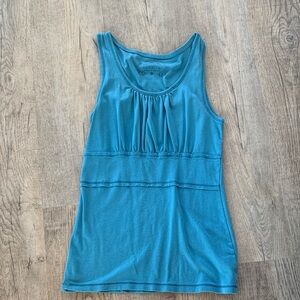 sahalie blue Gathered Scoop-Neck Tank